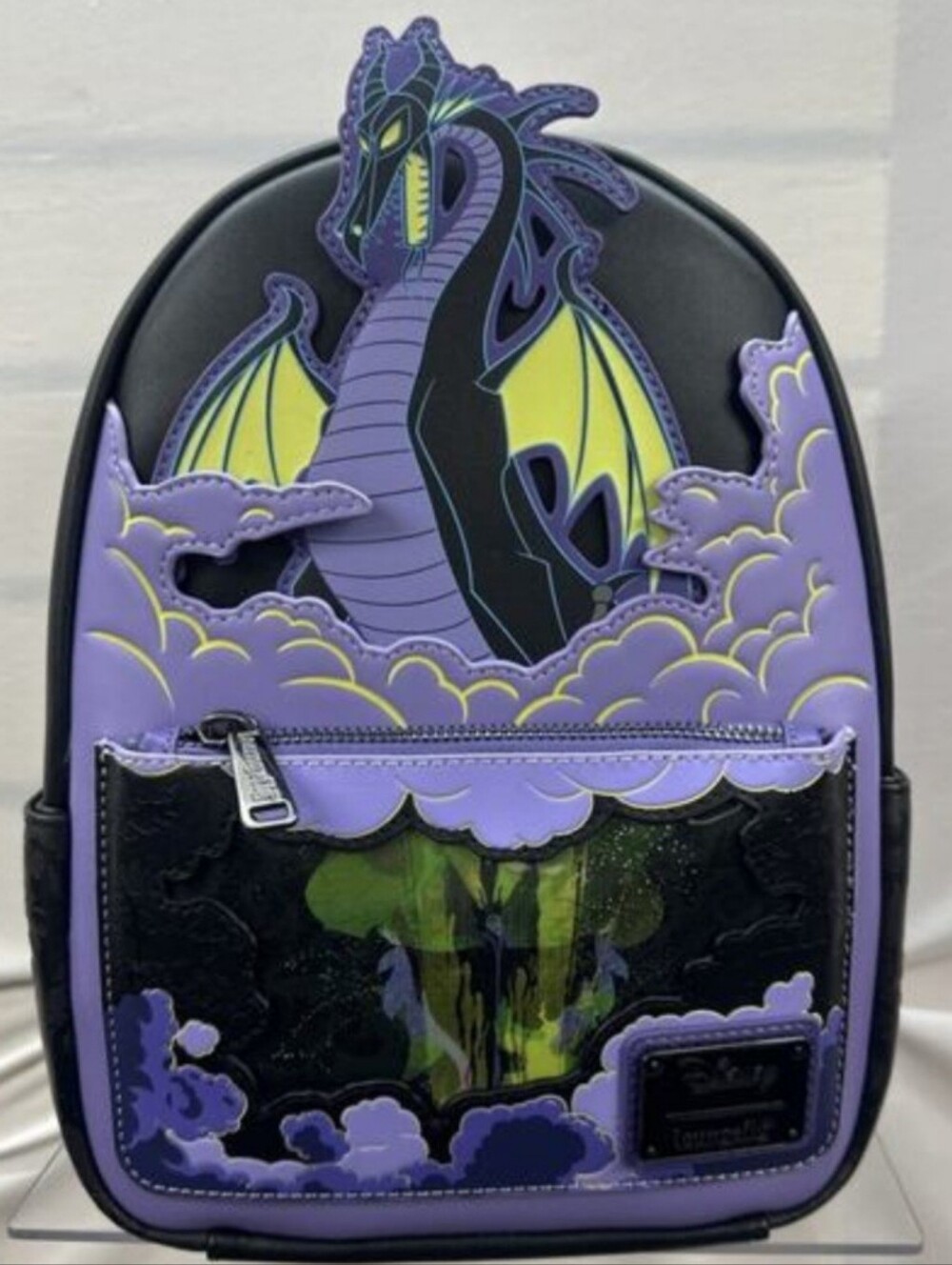 Loungefly x Disney Maleficent lenticular glow in the dark mini backpack